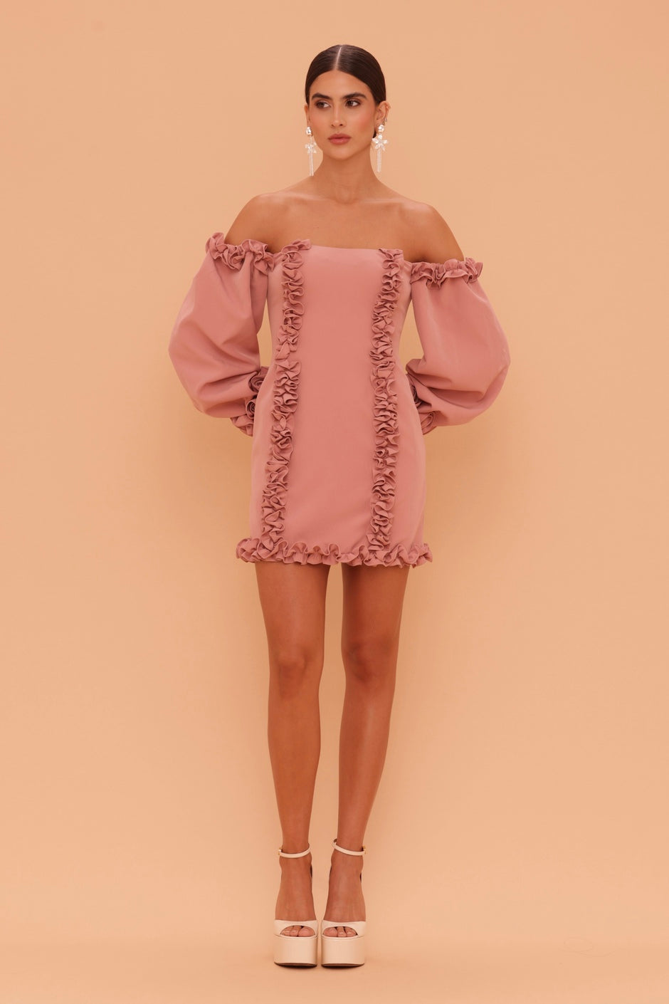 Pink mini dress