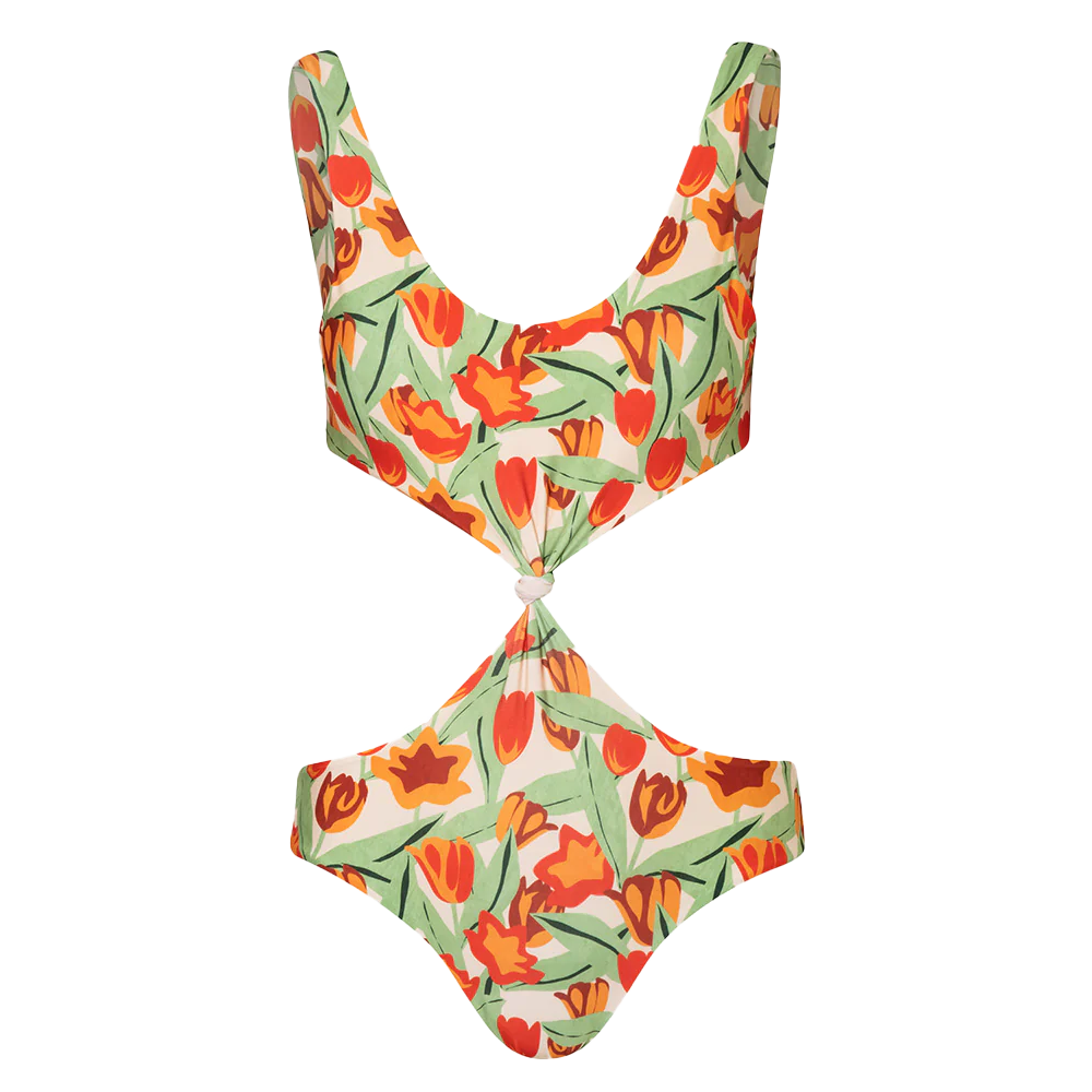 Red Carnation Swimsuit