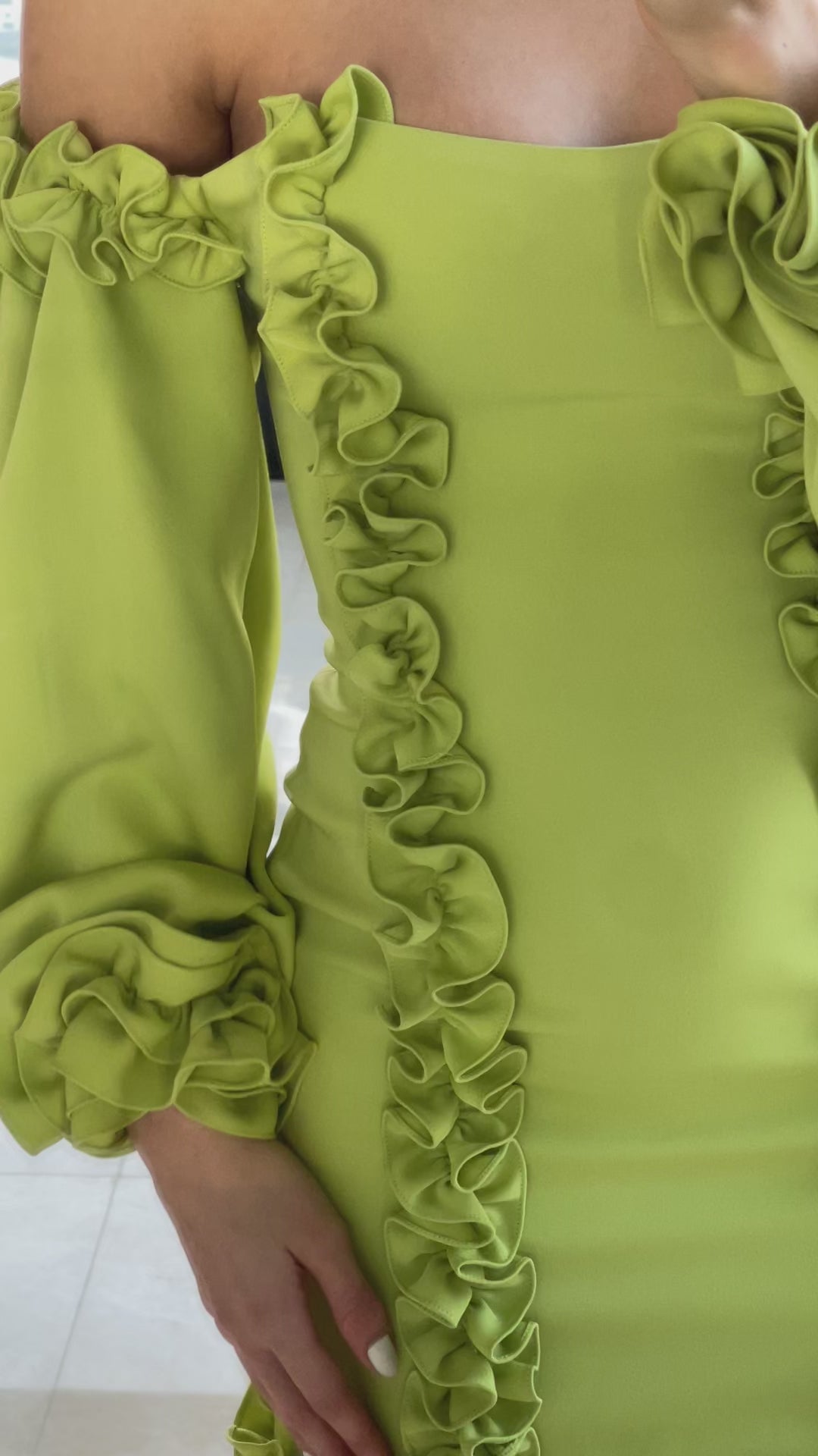 GREEN MINI DRESS